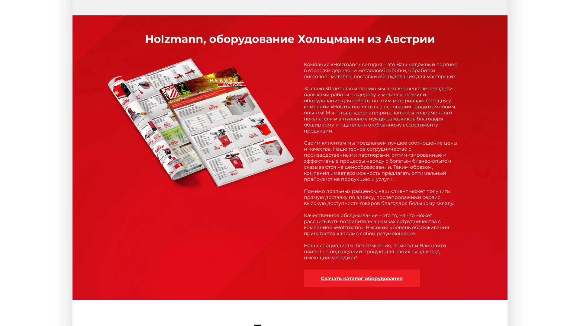 Создание сайта компании «HOLZMANN Maschinen GmbH» в Великих Луках