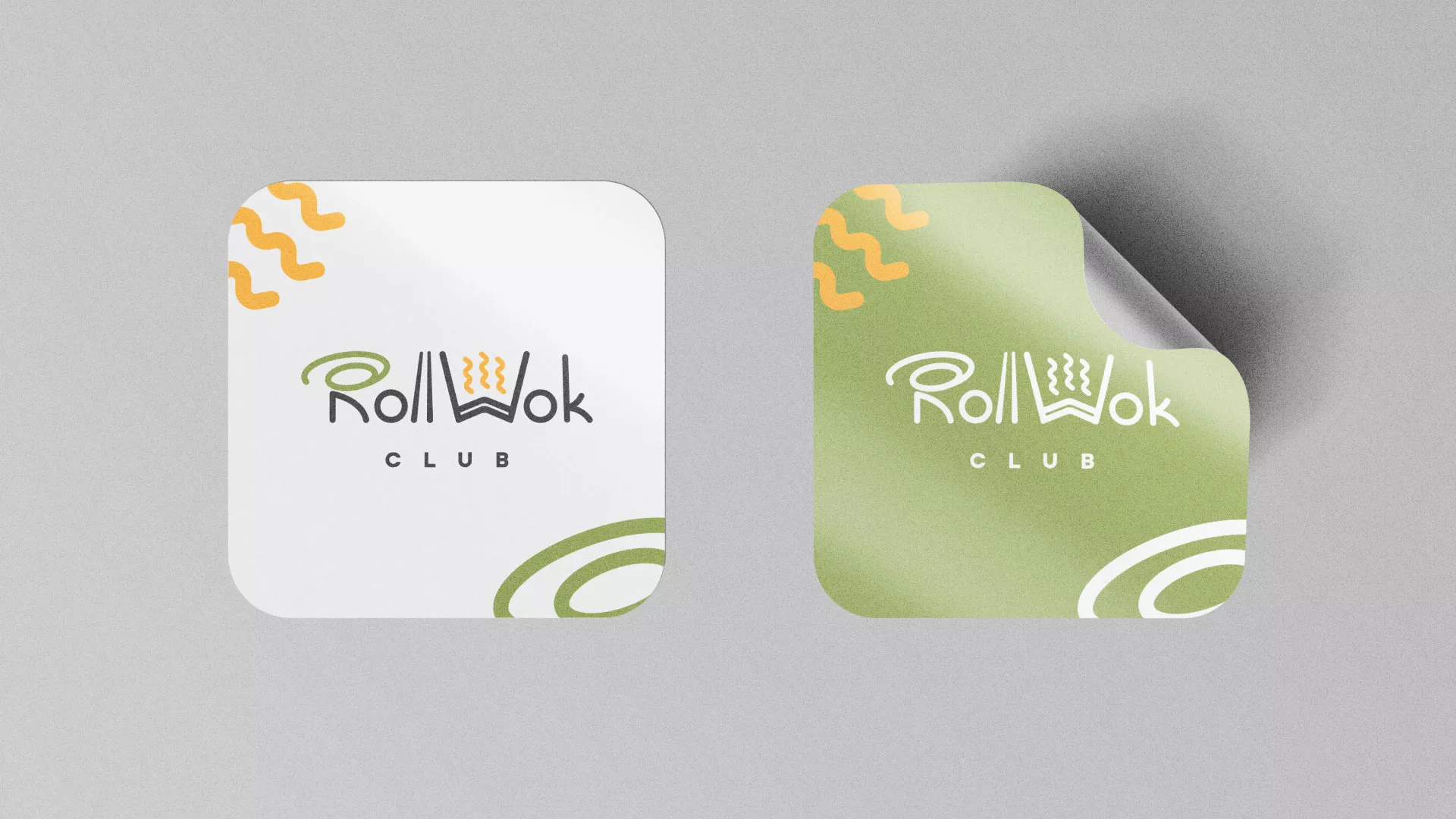 Разработка логотипа и фирменного стиля суши-бара «Roll Wok Club» в Великих Луках