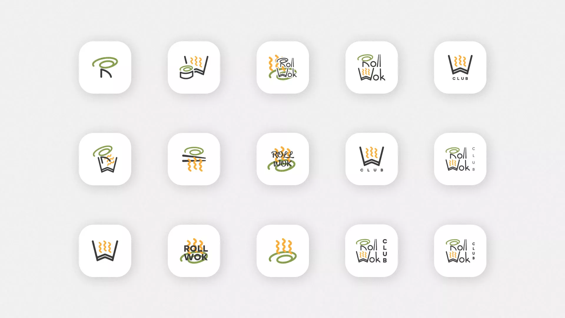 Разработка иконки приложения суши-бара «Roll Wok Club» в Великих Луках